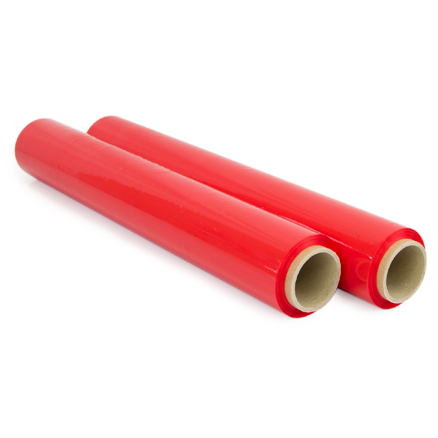 OFITURIA Film para Embalar 50 cm de Ancho y Estirable Hasta 300 Metros de Longitud – Rollo de Film Elástico Manual para Embalaje Industrial (Rojo, 2)
