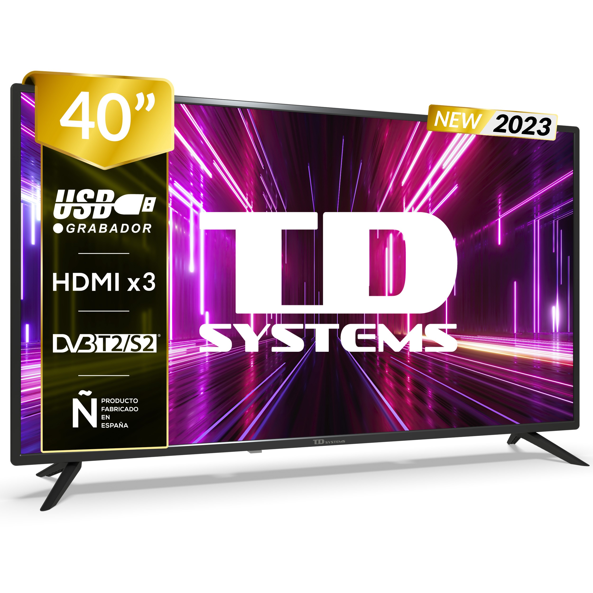 Televisor 40 Pulgadas Full HD, USB Grabador reproductor, Sintonizador  digital DVB-T2/C/S2 - TD Systems PRIME40X14F