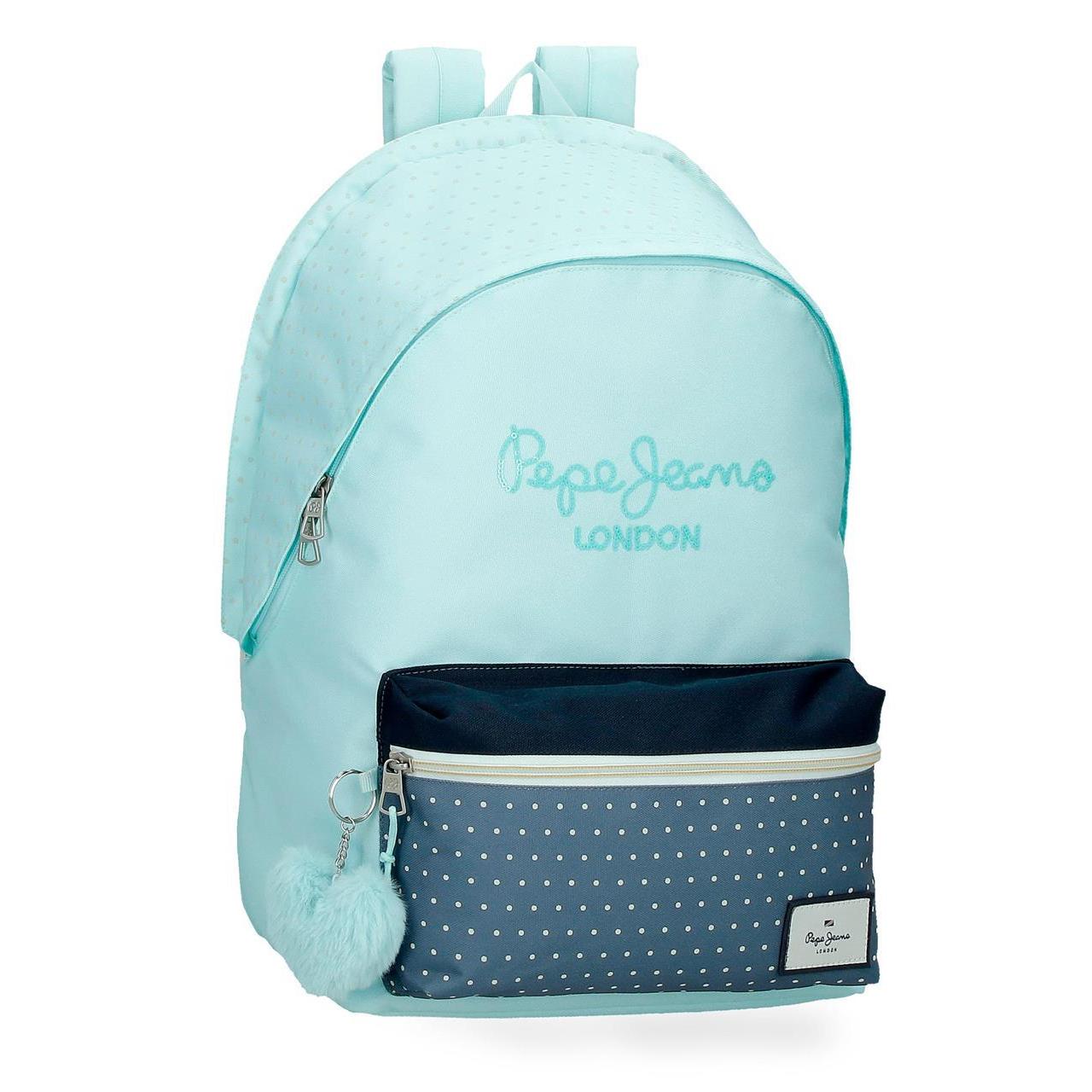Mochila escolar adaptable a carro Pepe jeans Dalma turquesa