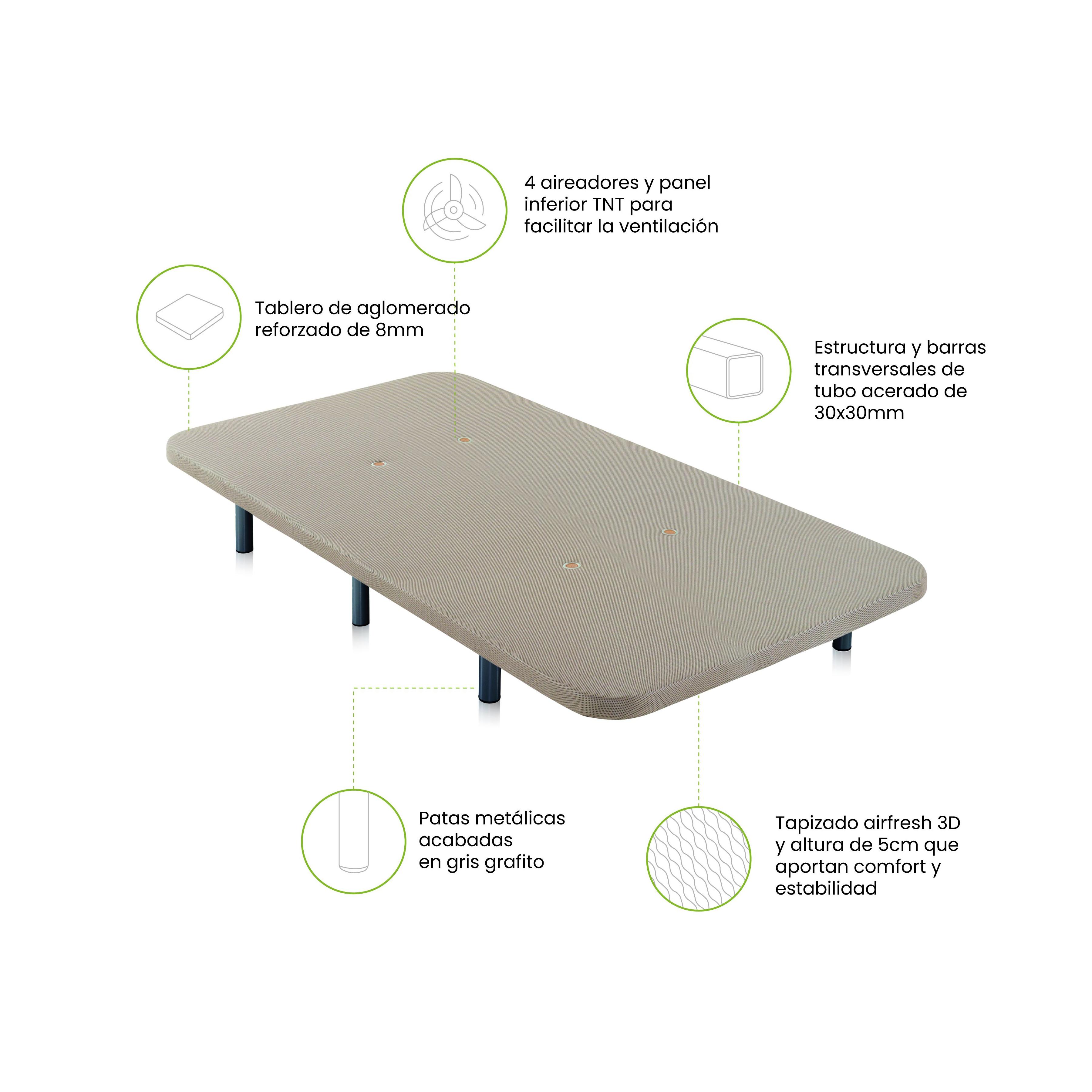 duehome - Base tapizada Air 3D