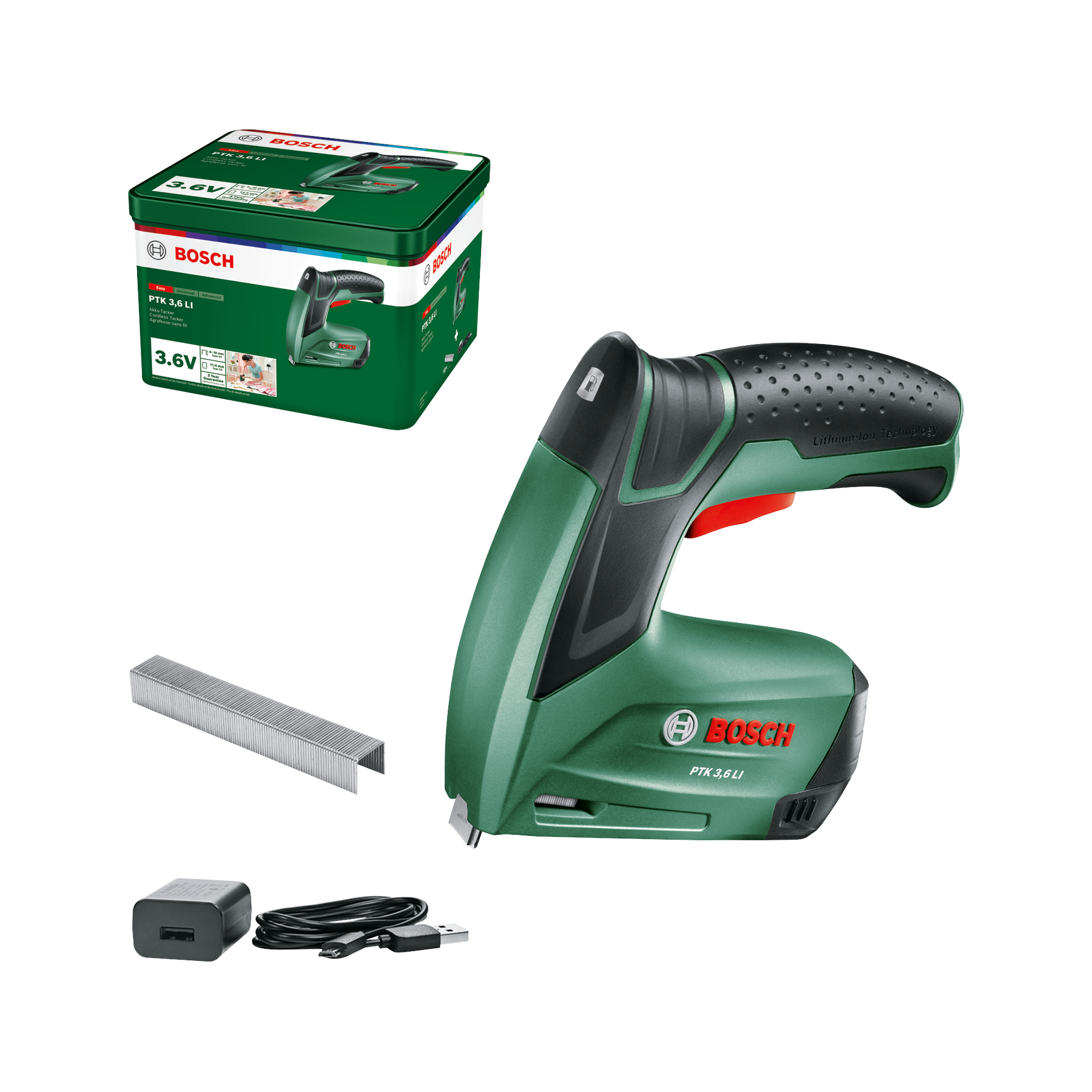 BOSCH 0603968200 Grapadora a batería PTK 3,6 LI
