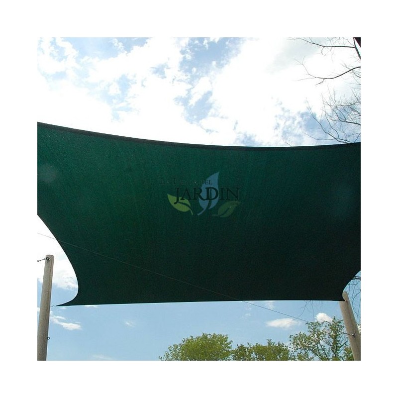 Suinga Toldo Impermeable Exterior Verde | Toldo Vela de Sombra Cuadrado 5x5 m | Toldos para Patio Exterior Jardin UV