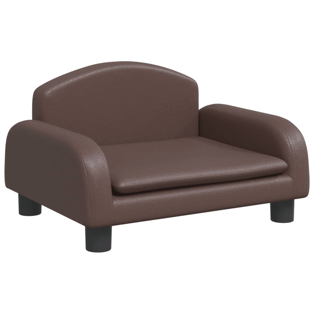 vidaXL Cama para perros de cuero sintético 50x40x30 cm Color Capuchino,  Marrón, y mas