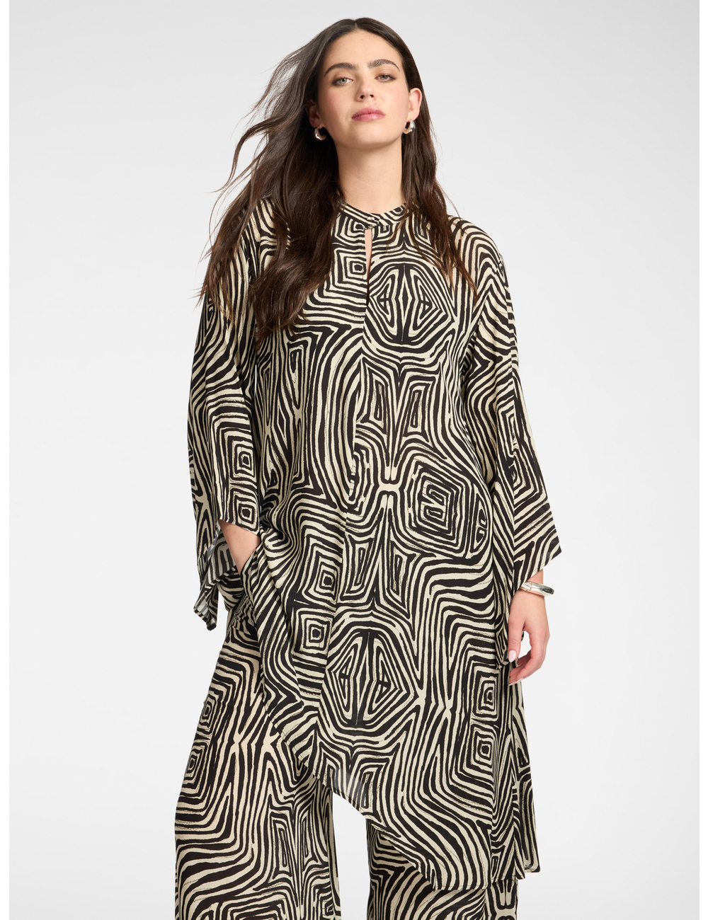 Elena Mirò - Blusa larga estampada en viscosa