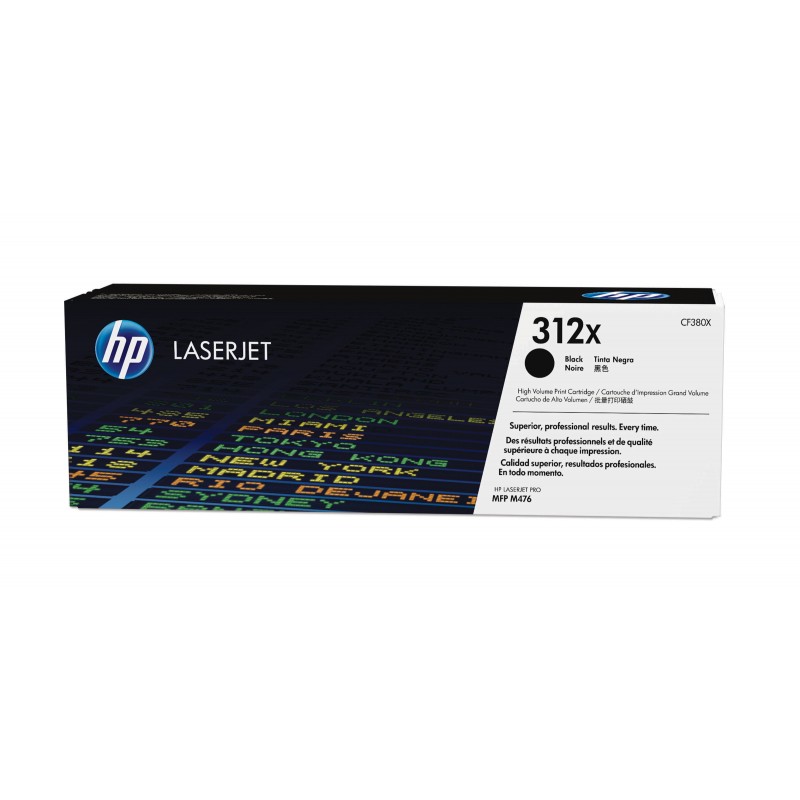 HP - Cartucho de tóner de alta capacidad 312X negro para LaserJet CF380X