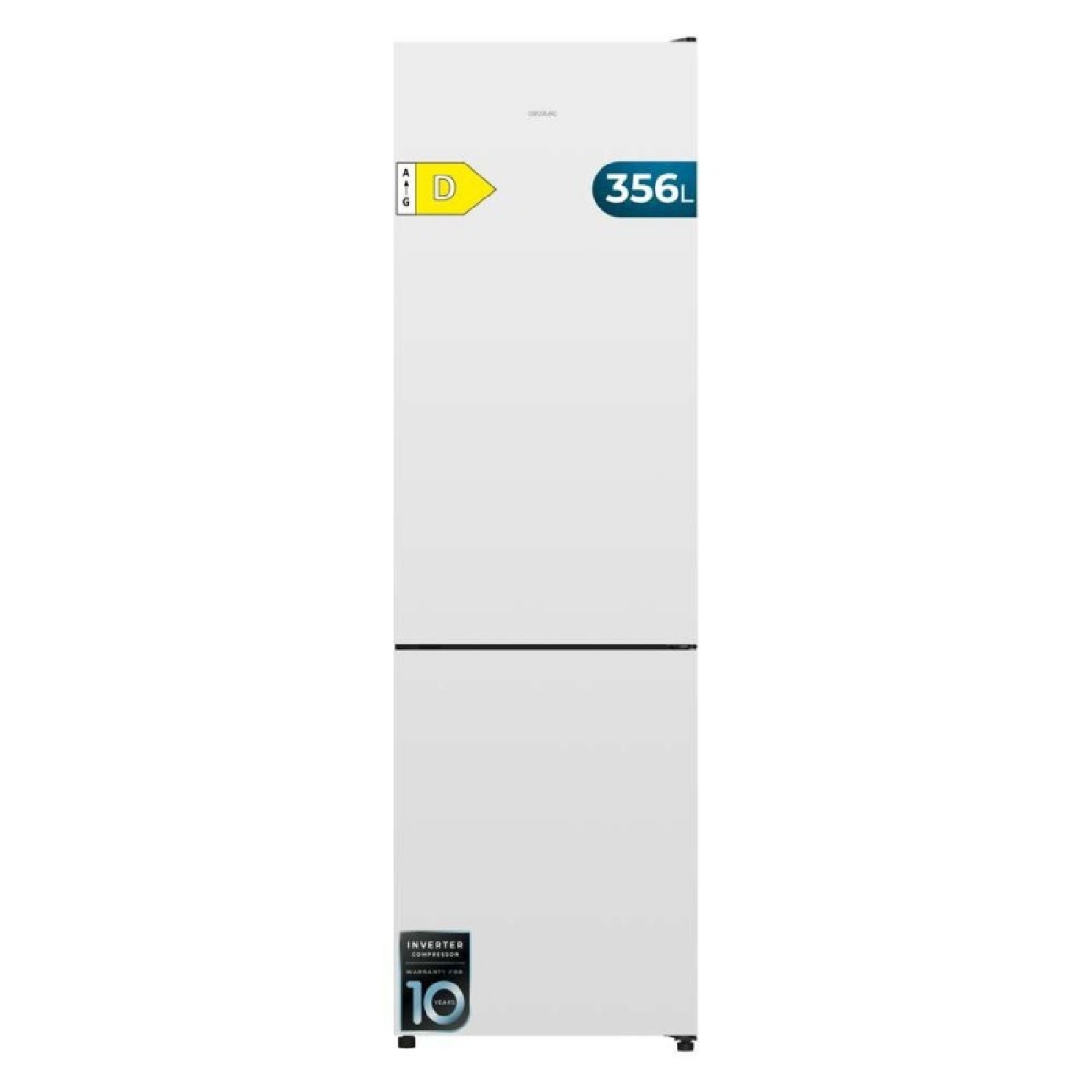 Cecotec Frigorífico Combi 356L Total NoFrost Bolero CoolMarket Combi 356i White D. Alto 200cm, Ancho 59,5cm, Fast Freezing