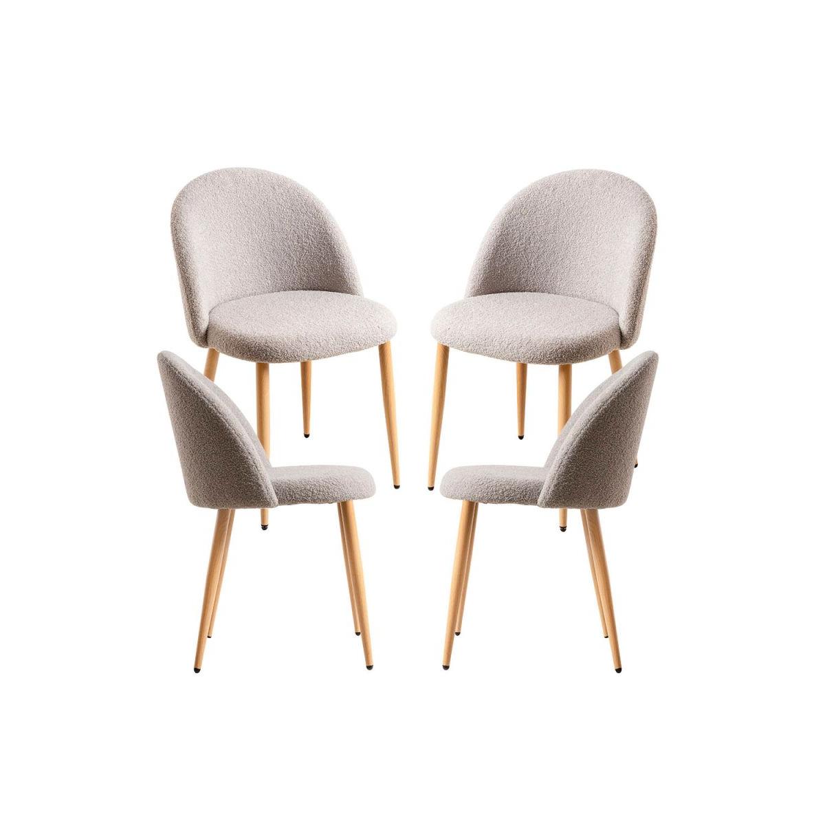 Regalos Miguel - Packs Sillas Comedor - Pack 4 Sillas Vint Borreguito - Gris