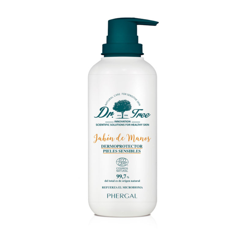Dr. Tree Jabon de Manos Dermoprotector Natural | Piel Sensible | Fortalece el Microbioma | Agentes de limpieza ultrasuaves y delicados | 99.7% Ingredientes de origen natural