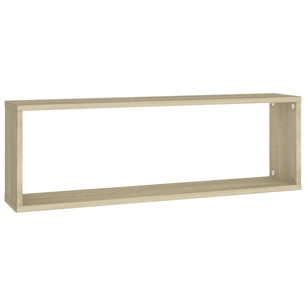 vidaXL Estantes cubos de pared 2 uds contrachapada roble 80x15x26,5 cm