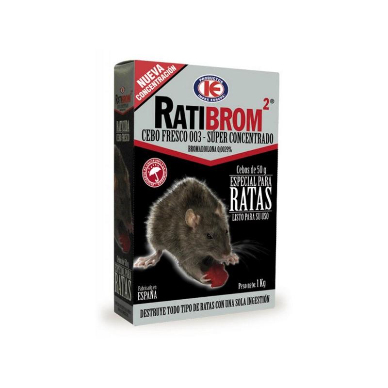 Veneno Ratas Cubo Rodenticida Anticoagulante Mata Ratas 1kg
