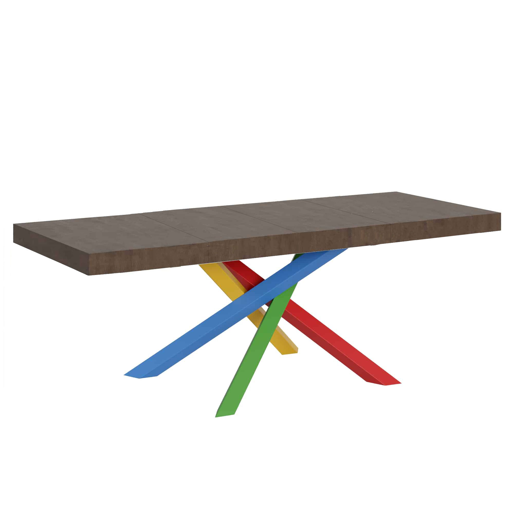 Mesa extensible 160/420x90 cm Volantis Premium patas nogal multicolor 4/B - Itamoby