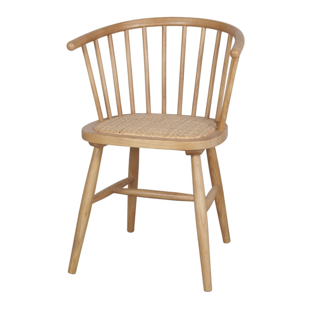 Silla De Madera Y Ratán Sherry - Misterwils Furniture For Free Souls 54x78x50
