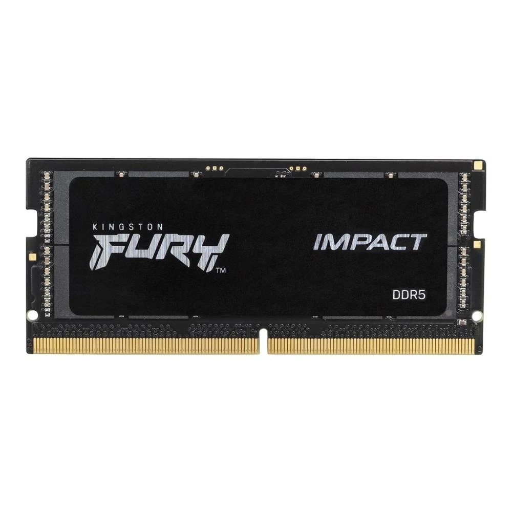 Kingston - Memoria RAM DDR5 FURY Impact KF548S38IB-32 de 32 GB para portátiles y mini PC, 4800 MHz CL38, bajo perfil SO-DIMM 262 pines