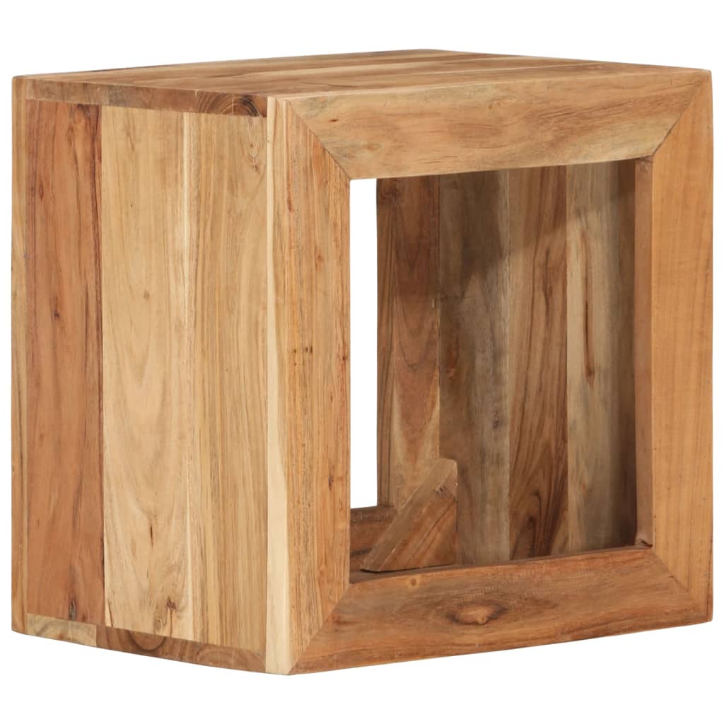 Vidaxl Taburete de Madera Maciza de Acacia/Mango/Reciclada 40x30x40 Cm