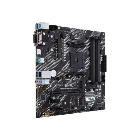 Asus prime b550m-k placa base amd dual m.2, pcie 4.0, 1 gb ethernet, hdmi, d-sub, dvi, sata 6 gbps, usb-a 3.2 gen 2