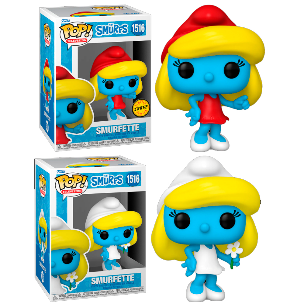 Funko  Pack 2 Funkos Regular y Chase Pitufina Smurfette 1516 Los Pitufos The Smurfs Pitufa pitufo smurf Funko Pop