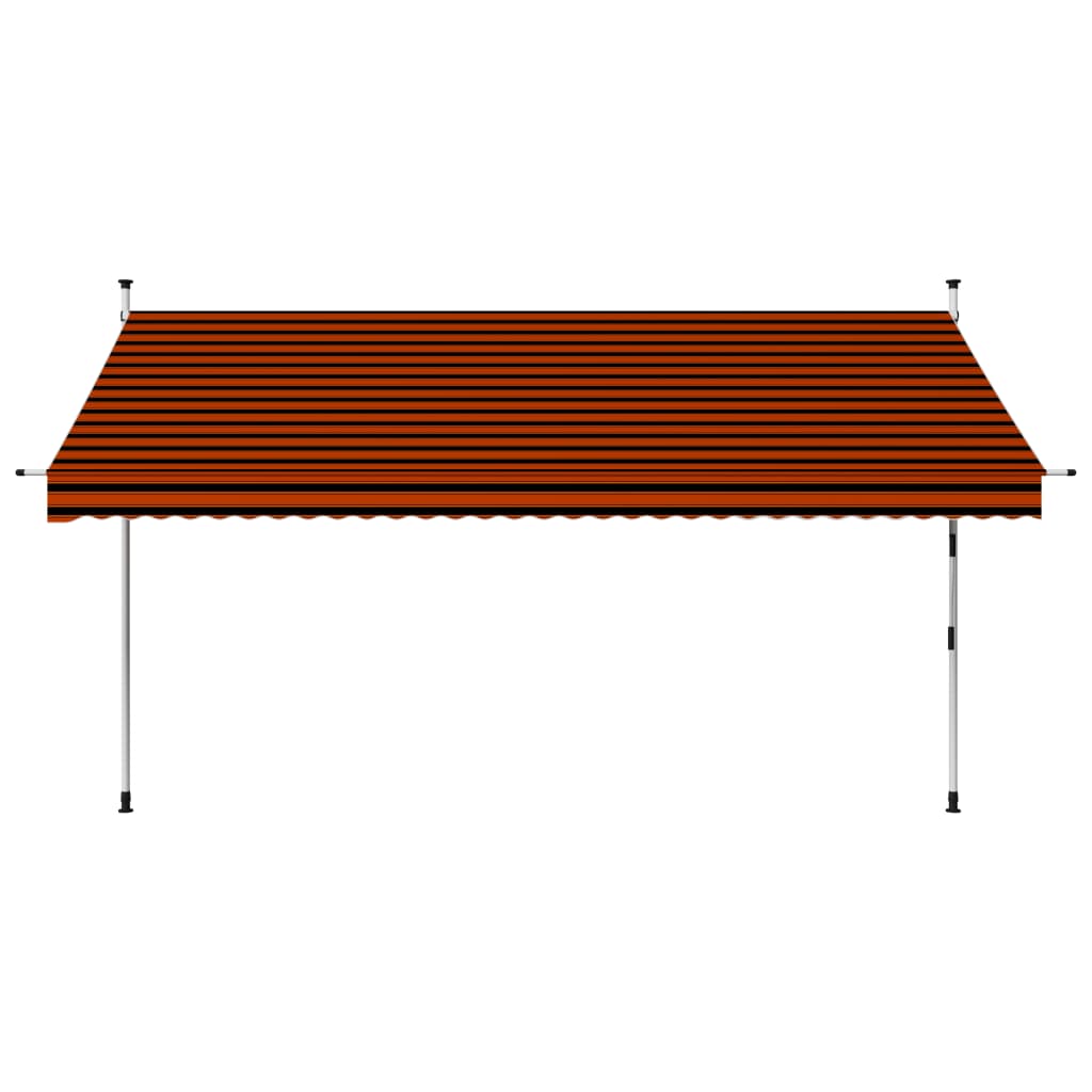 Vidaxl Toldo Retráctil Naranja y Marrón Ancho 100 Cm - Protección Rayos UV