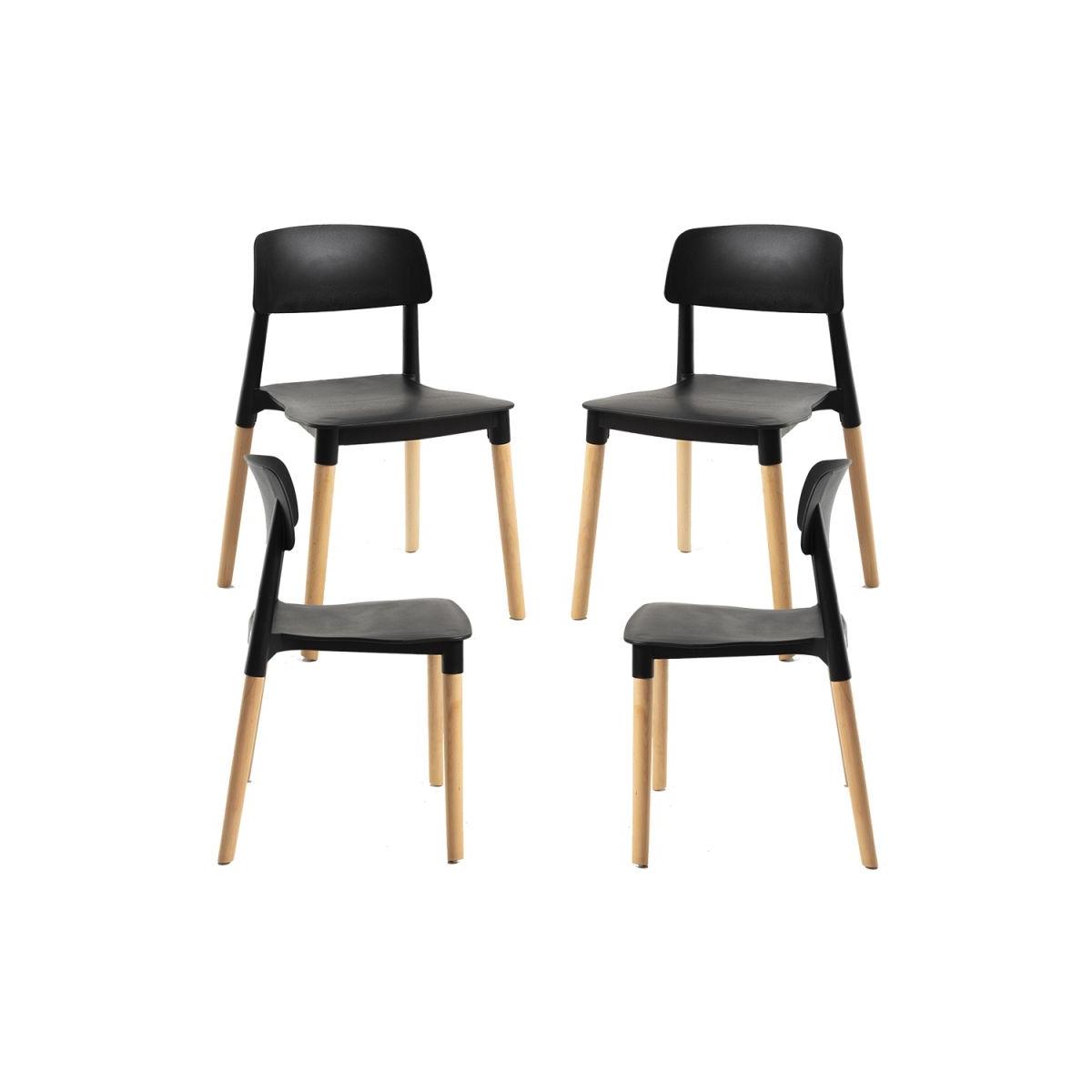 Regalos Miguel - Packs Sillas Comedor - Pack 4 Sillas Estin - Negro
