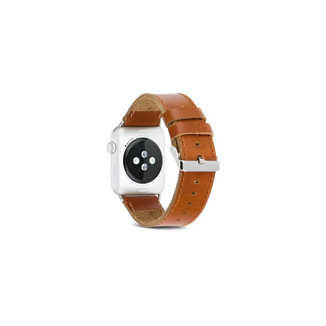 dbramante1928aw42dssi0885Real de Piel Reloj de Pulsera para Apple Watch (42/44mm) Color Marrón Oscuro/Plata