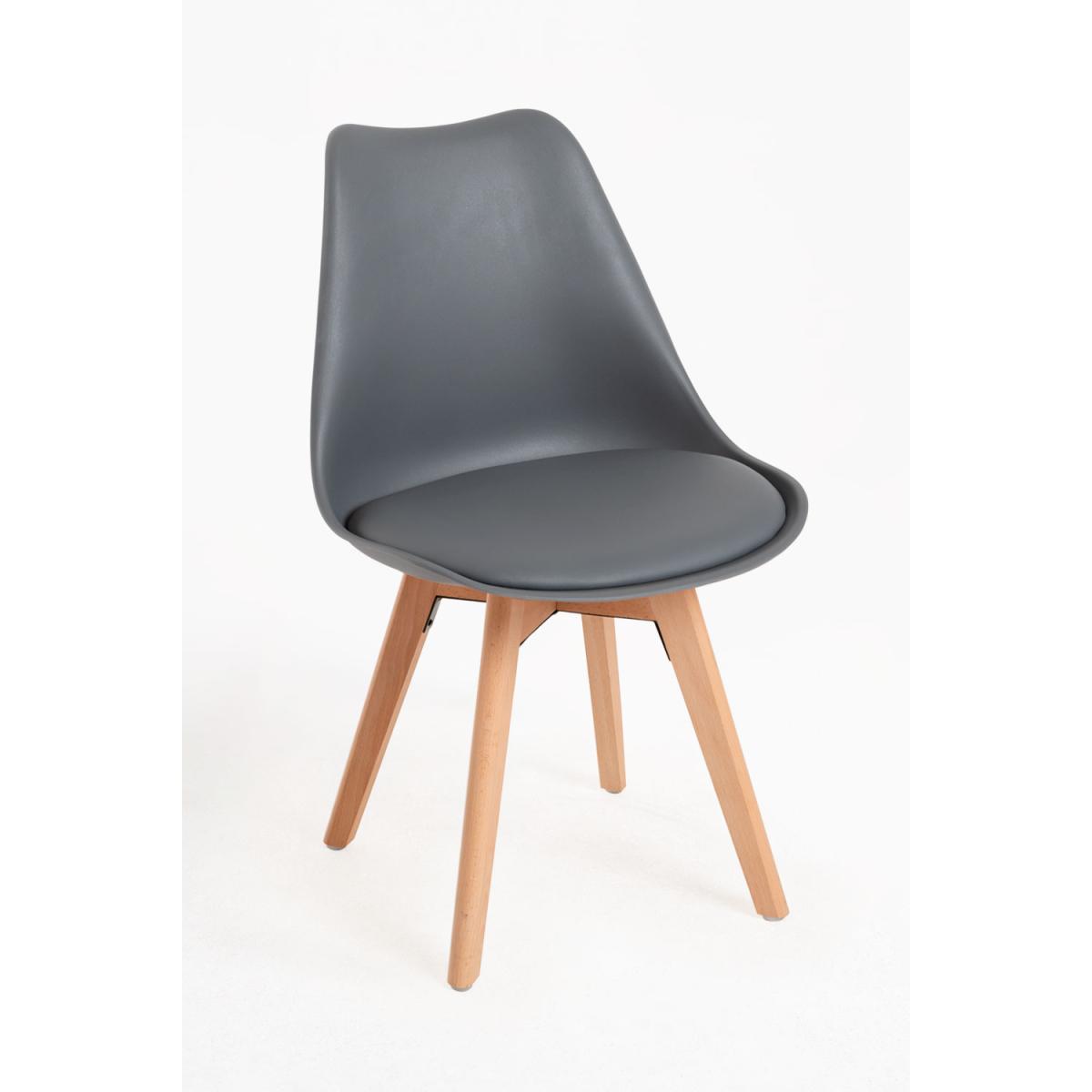 Regalos Miguel - Packs Sillas Comedor - Pack 2 Sillas Synk Basic - Gris oscuro