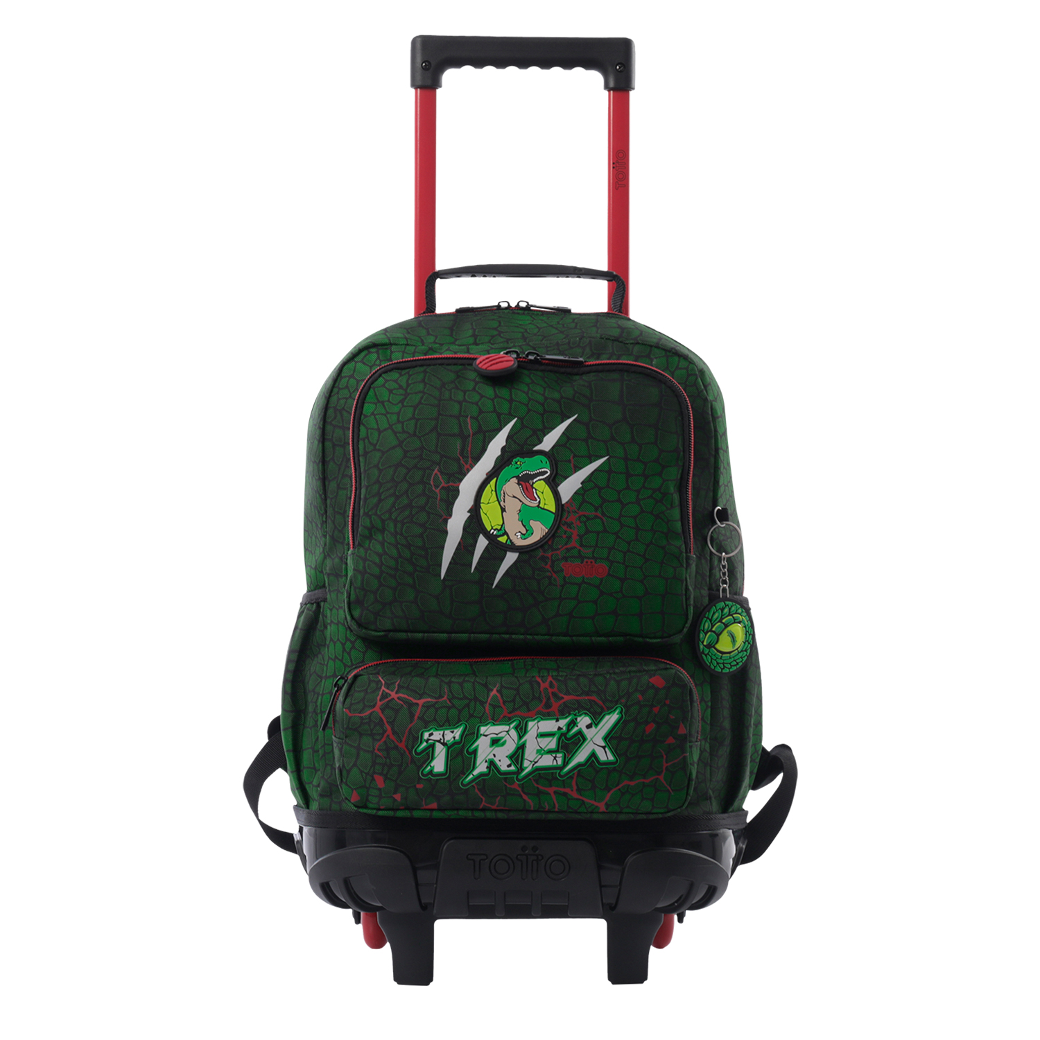 Totto Mochila infantil ruedas Rex Dino Material: Poliéster 28.5 x 41 x 12.5 cm