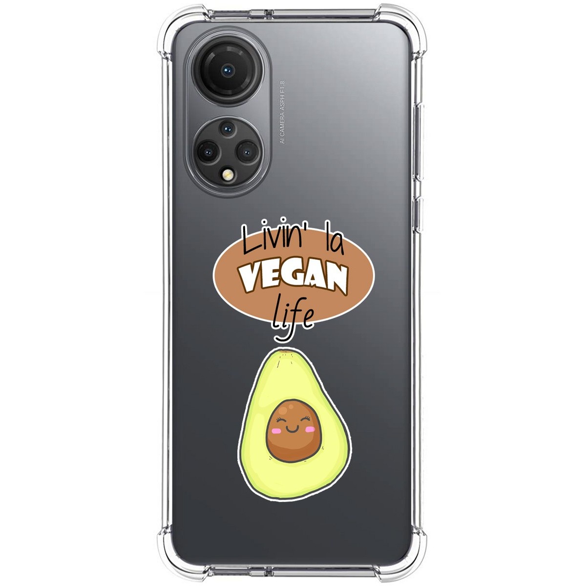 Tumundosmartphone Funda Silicona Antigolpes Huawei Honor X7 Diseño Vegan Life Dibujos
