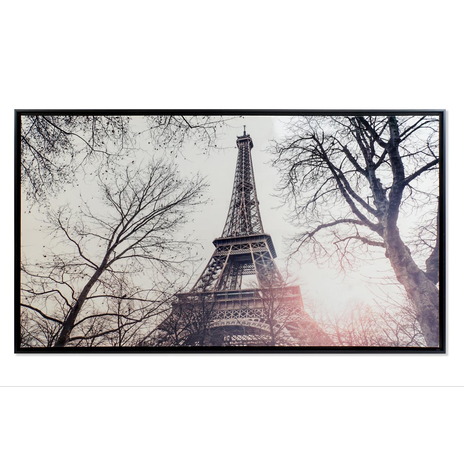 Cuadro Lienzo Ps 144X3,5X84 Paris Enmarcado Blanco El mejor complemento para tu hogar -Fijalo-