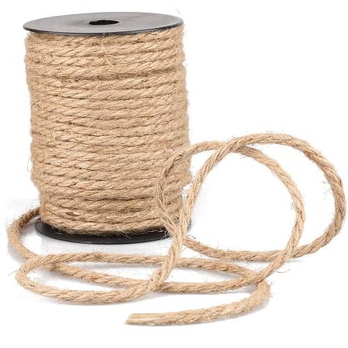 CABLEPELADO Cuerda de cáñamo Natural | Rollo de Cordel Yute | Cuerda para Bricolaje, Decoración de Muebles, Envoltura, Jardinería, Confección, Artesanía | 20 Metros de Largo x 4 mm de Grosor