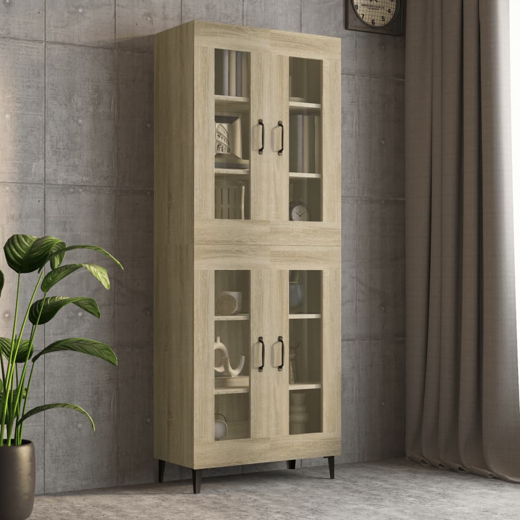 vidaXL Armario colgante de pared roble Sonoma 69,5x34x90 cm