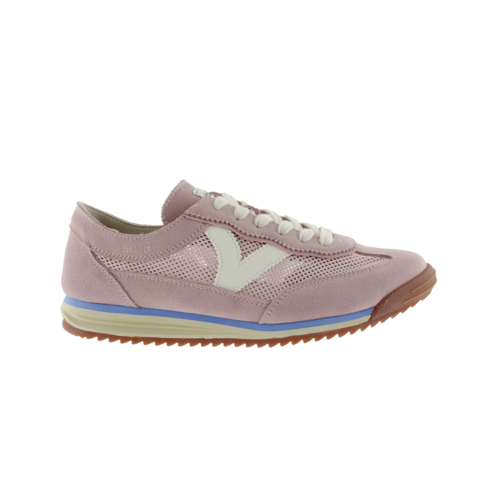 Victoria Saturno Zapatillas de rejilla con piezas de serraje al tono y suela en sierra 1158105