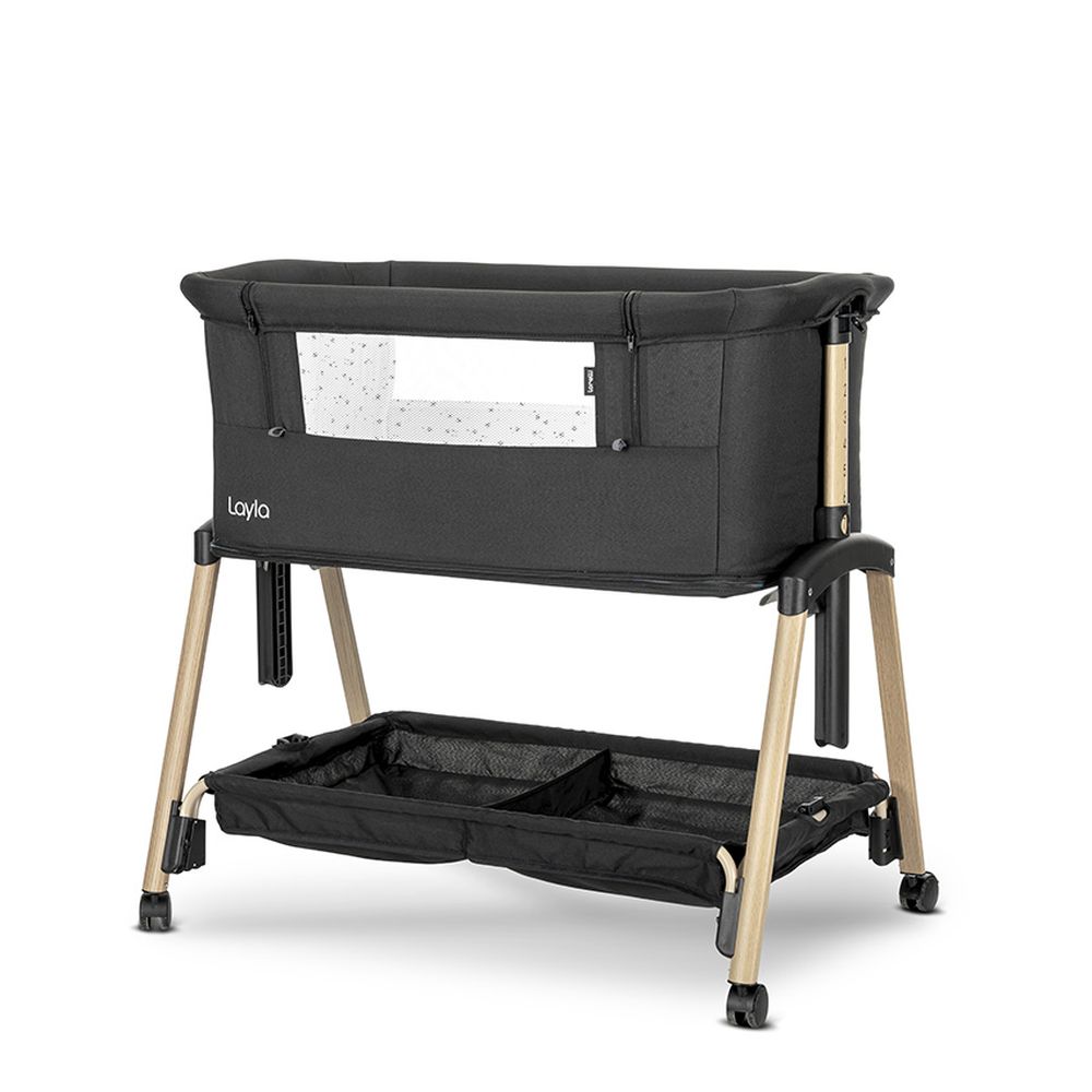 Cuna de Colecho LAYLA 2 en 1 con Lateral Plegable, Ajustable en Altura y Conversión a Parque Infantil hasta 36 Meses