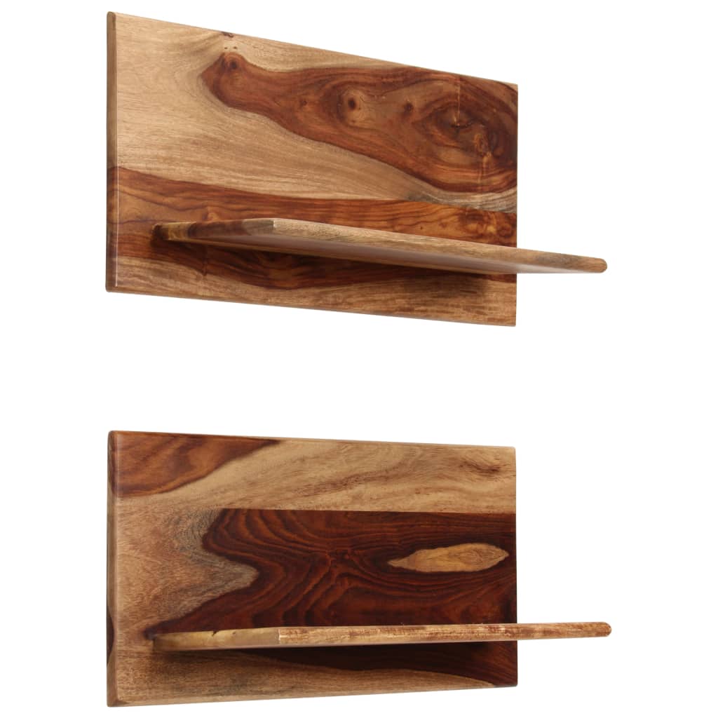Vidaxl Estantes de Pared de Madera Maciza Sheesham 58x26x20 Cm - Pack de 2