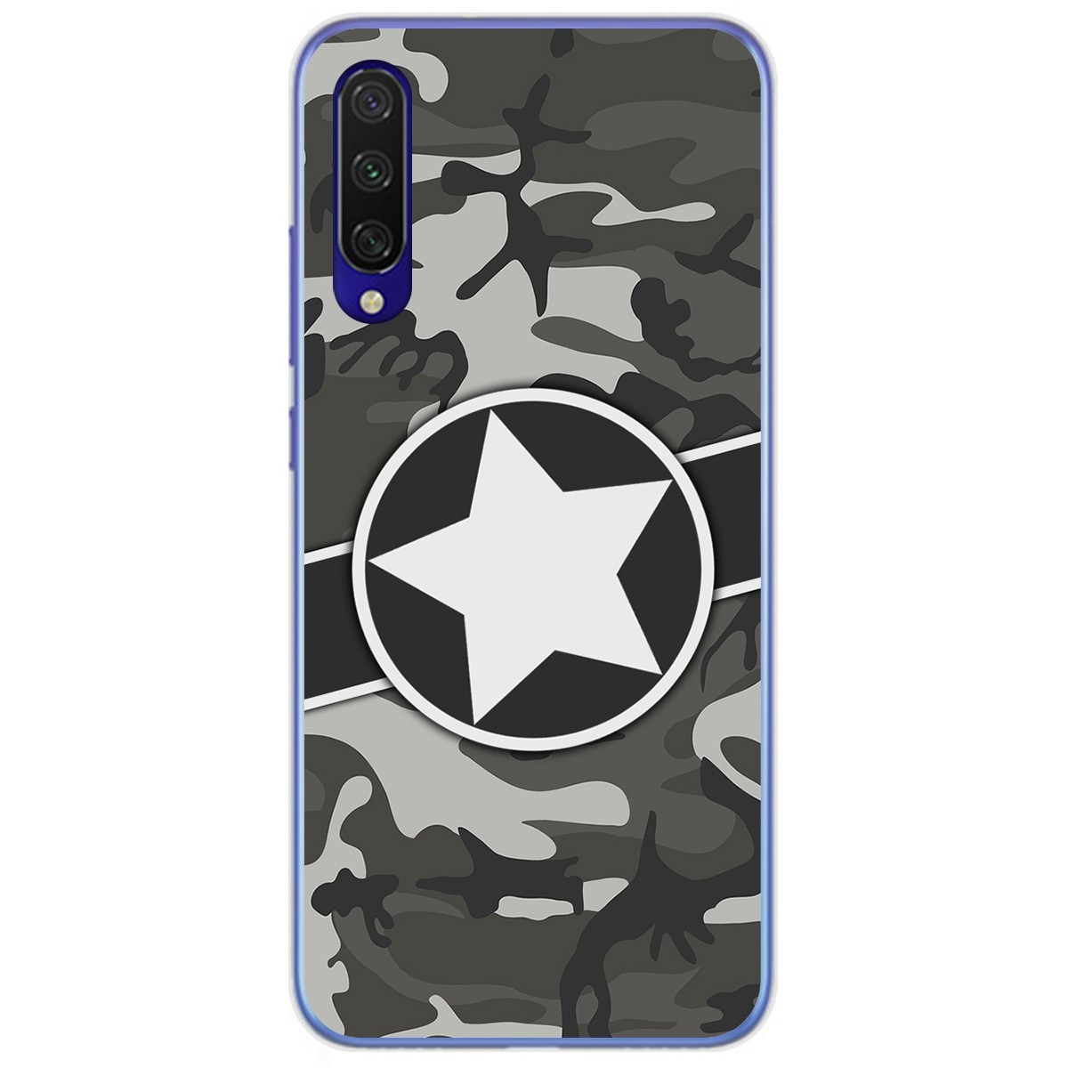Tumundosmartphone Funda Gel Tpu para Xiaomi Mi 9 Lite diseño Camuflaje 02 Dibujos