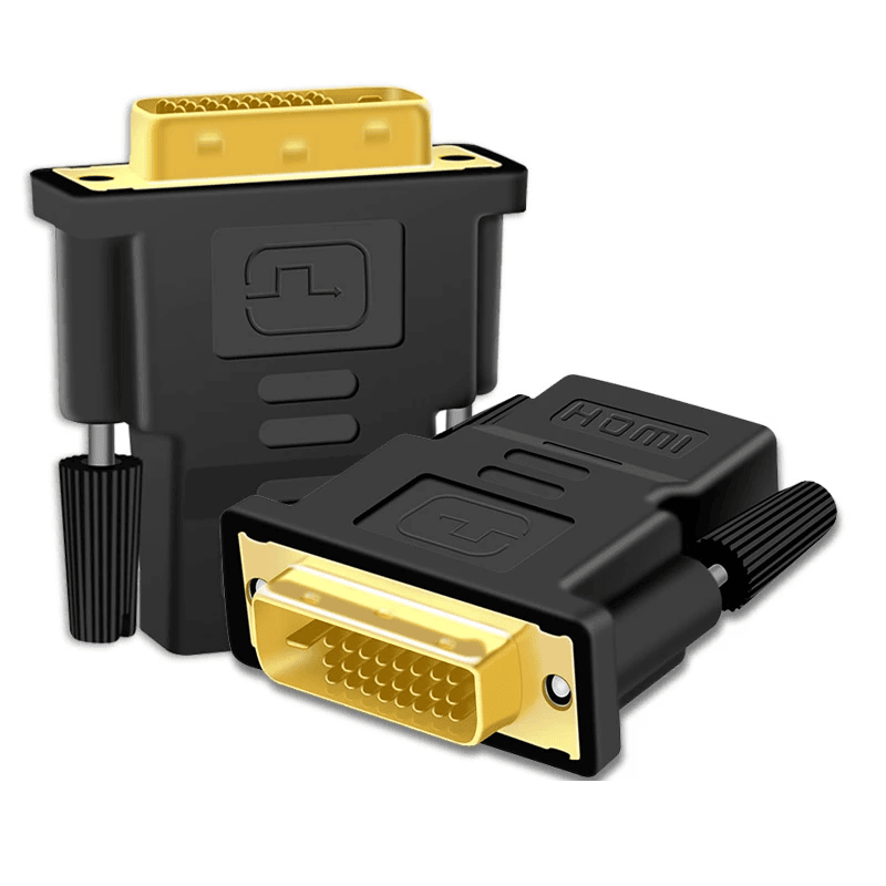 CABLEPELADO Adaptador DVI Macho a HDMI Hembra | Dual Link (24 + 1 Pines) | Adaptador bidireccional DVI | 1080P Full HDTV | Compatible con PS3/PS4, TV Box, BLU-Ray, Proyector | Negro