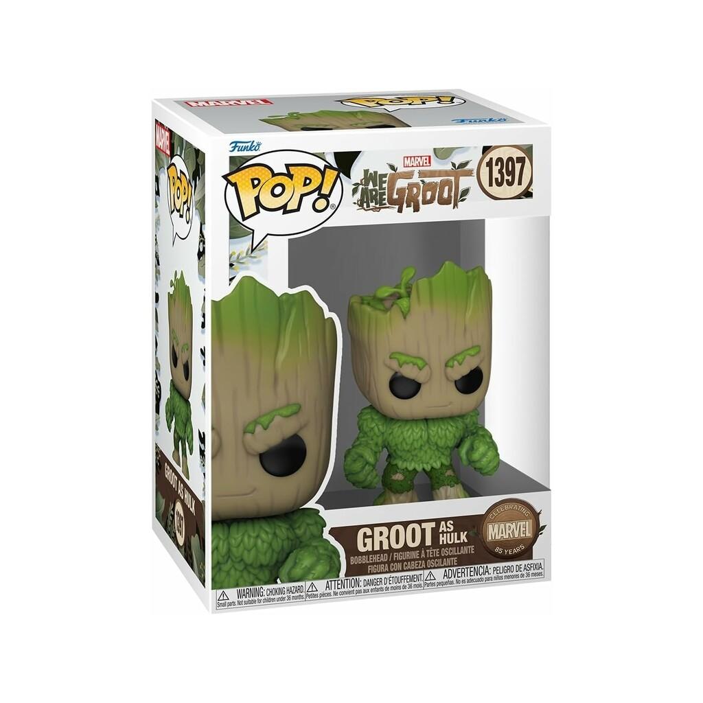 Funko Pop Marvel We Are Groot Figura Groot como Hulk con Cabeza Oscilante 81338