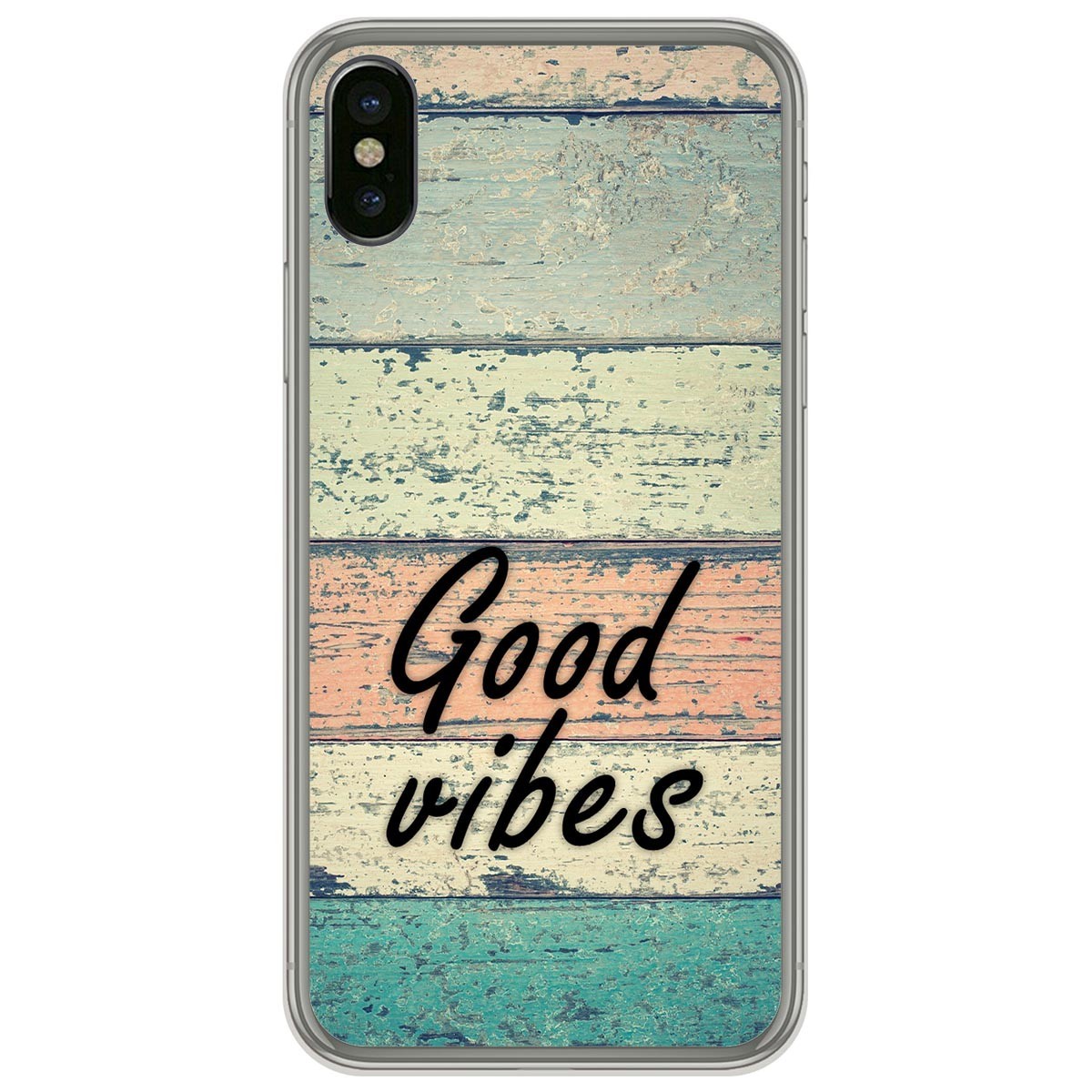 Tumundosmartphone Funda Gel Tpu para Iphone X / Xs diseño Madera 01 Dibujos