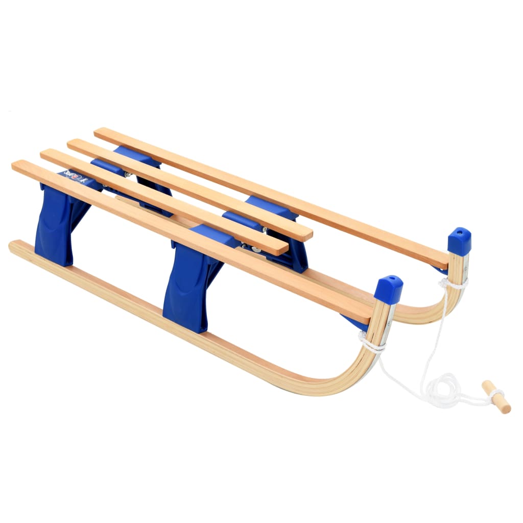 vidaXL Trineo Plegable de Madera 110 cm Deporte Nieve Turismo Viajes Adultos Color Rojo,  Azul, y mas