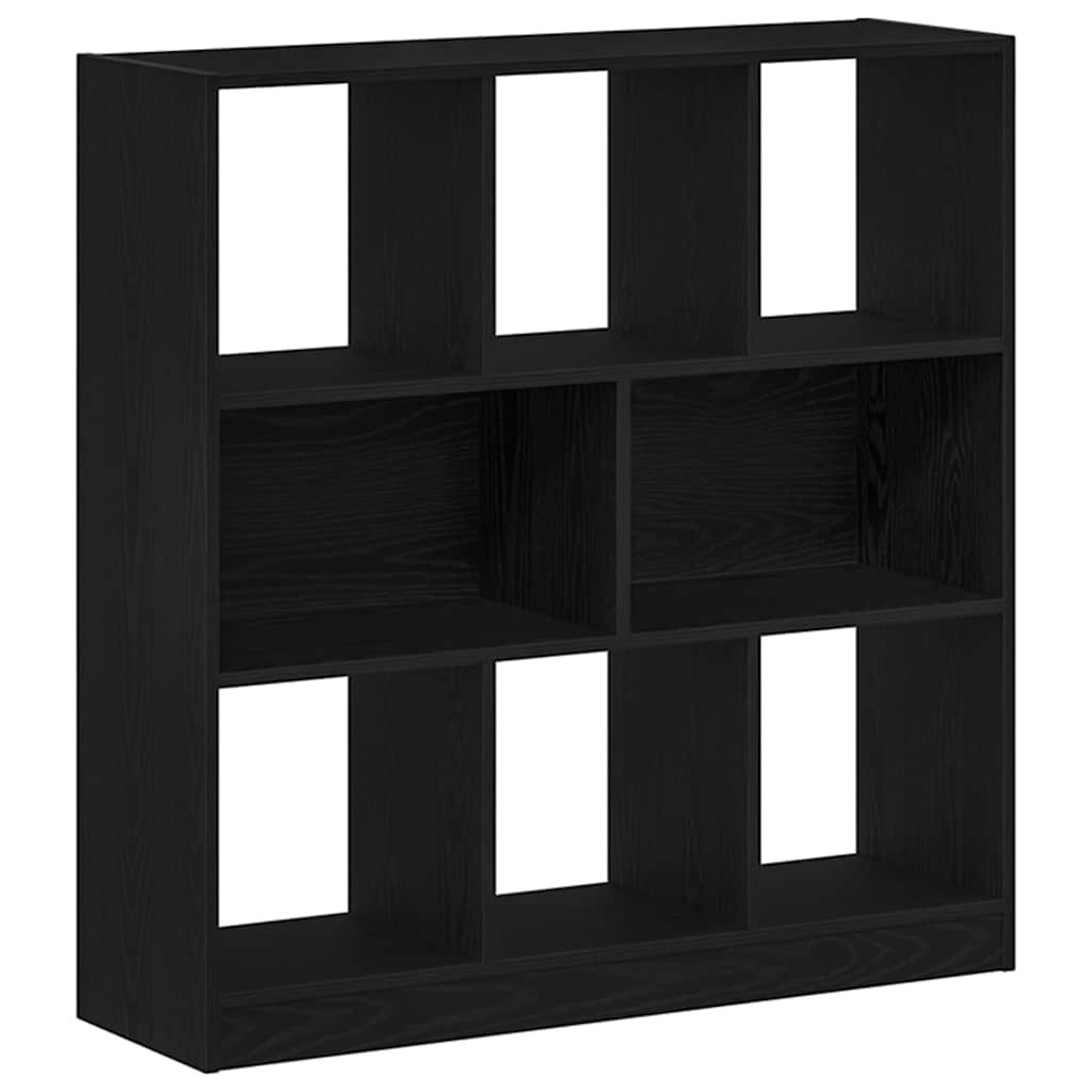 vidaXL Estantería madera contrachapada negro roble 97,5x29,5x100 cm