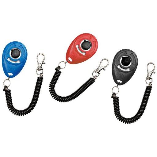 Karlie Flamingo Clicker + Cable en Espiral Klix Colores Surtidos - 6 cm6