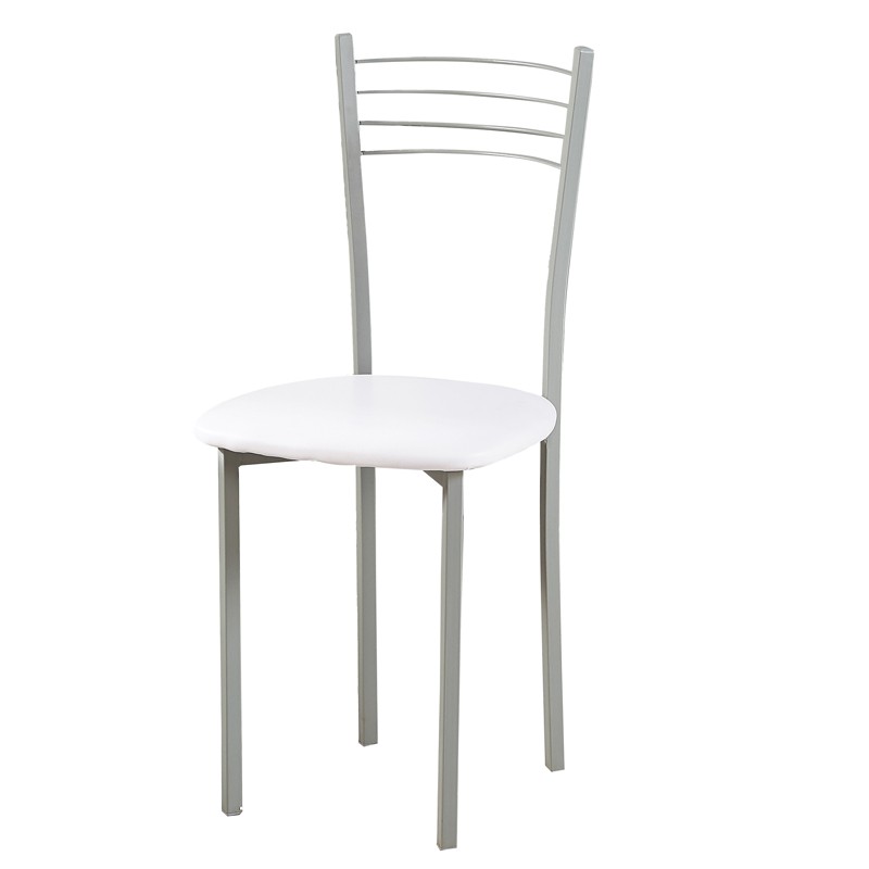 Pack 2 sillas blanco Saona modernas polipiel comedor salon cocina 97x51x42