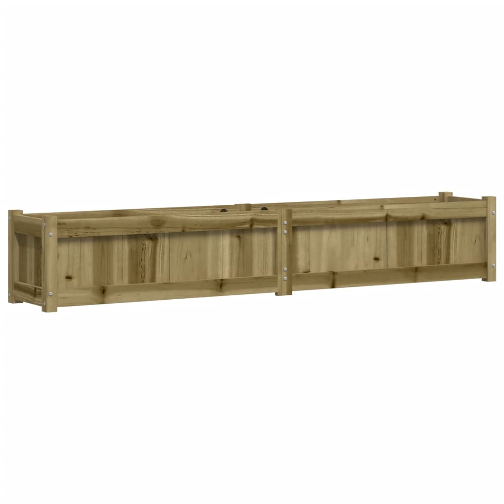 vidaXL Jardinera de madera de pino impregnada 180x31x31 cm