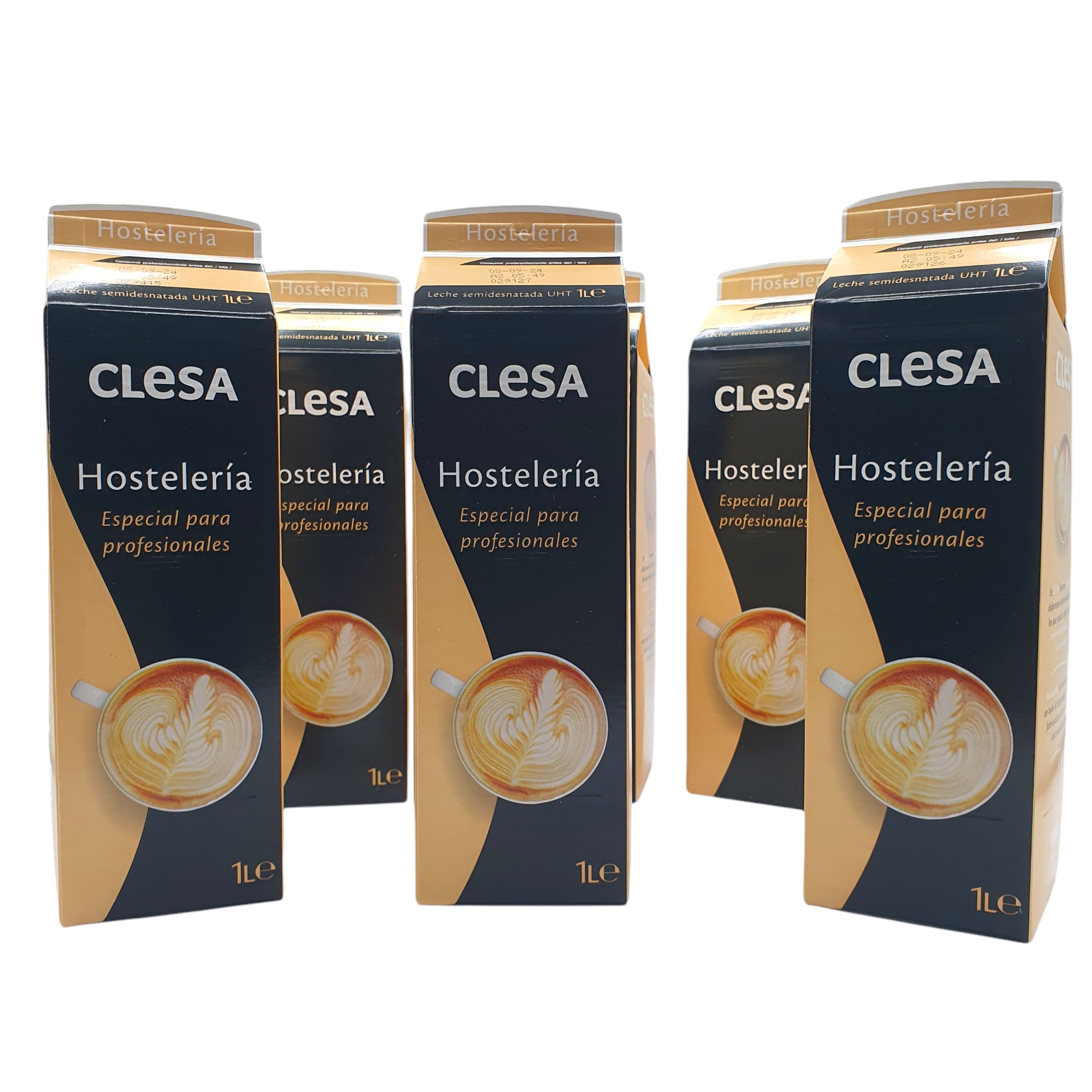 Leche Clesa SemiDesnatada Especial Hosteleria - 6 Botellas de 1 Litros - 100% Leche Gallega - 6 Litros Leche Especial profesionales [CLESA]…