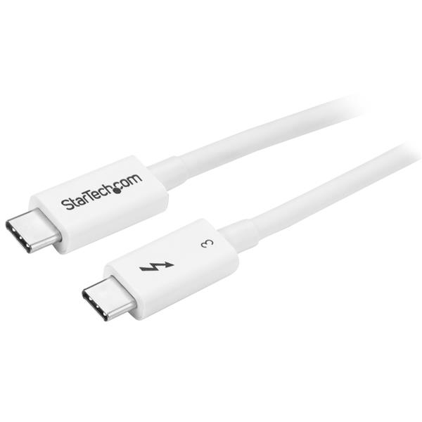 StarTech.com Cable de 0,5m Thunderbolt 3 Blanco -