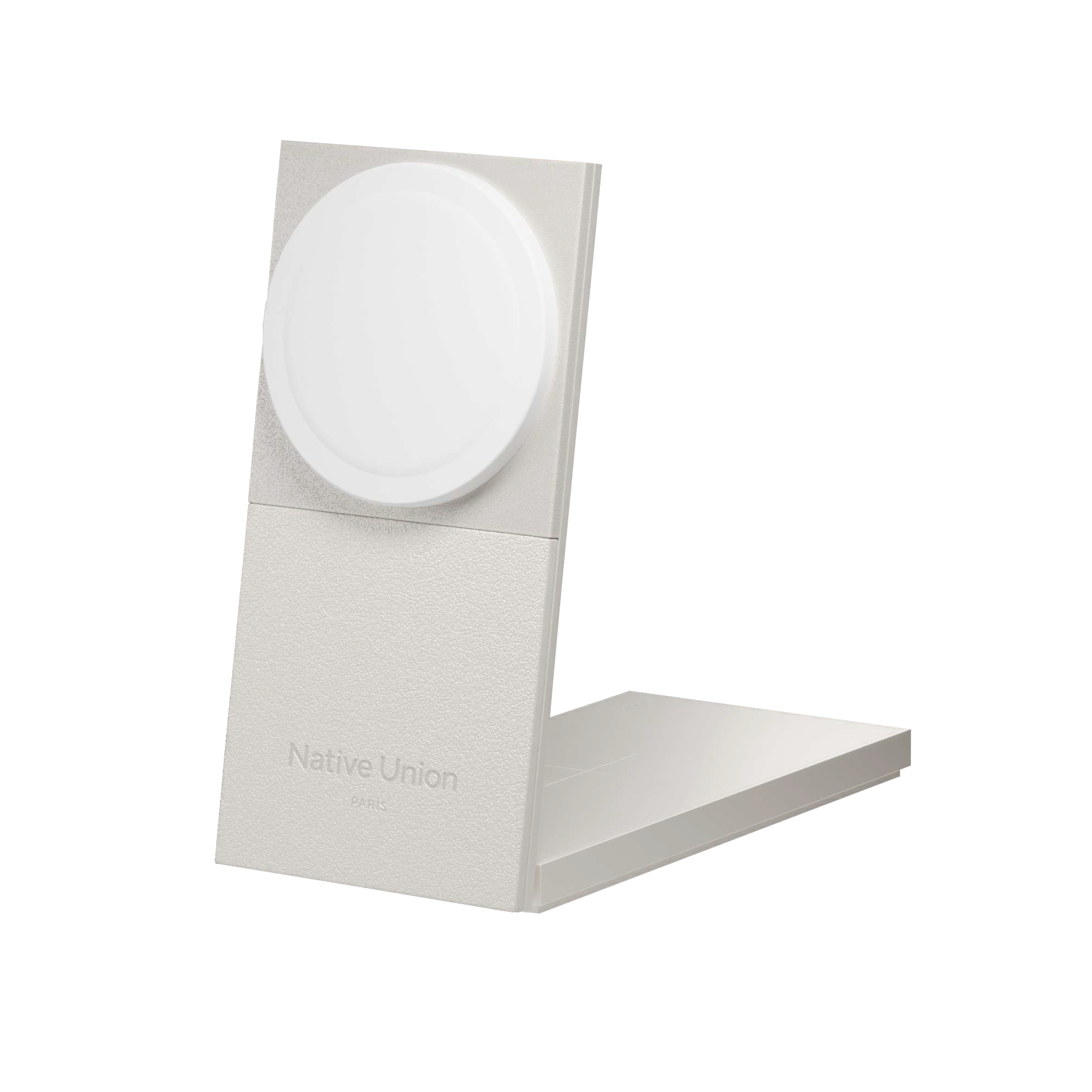 Native Union Rise 2-In-1 Qi2 Smartphone Gris claro Cargador inalámbrico Interior