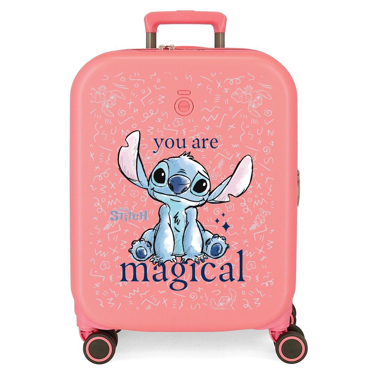 Maleta de cabina Stitch you are magical coral 40x55x20 cm