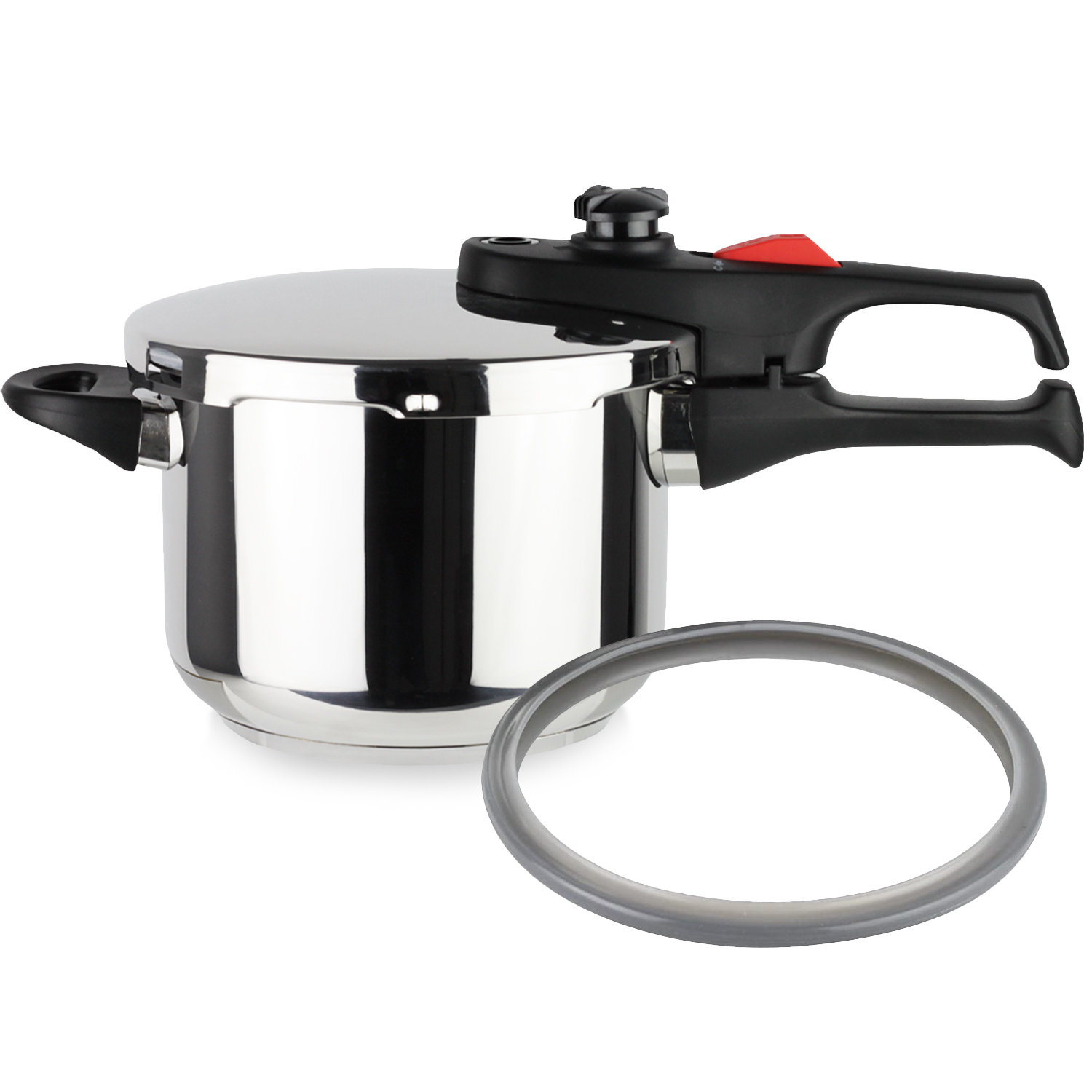 Magefesa Practika Plus - Olla Express Rápida 3.2L + Junta de Silicona , Acero Inoxidable 18/10, Sensor de Presión, Para Inducción, Ahorro Energético