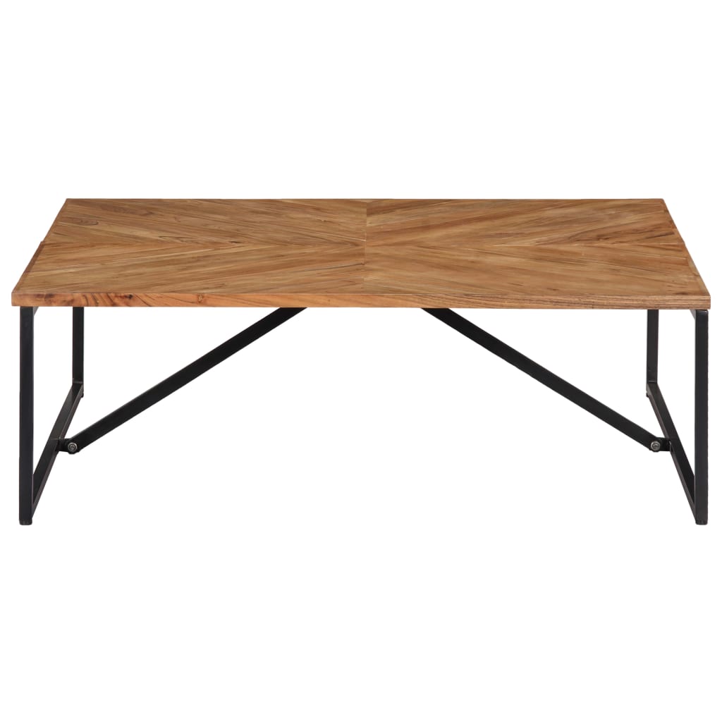 Mesa de Centro Vidaxl de Madera Maciza de Mango 110x110x36 Cm Blanco