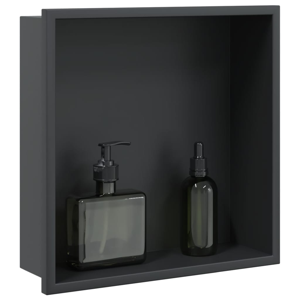 vidaXL Hornacina ducha acero inoxidable mate 32x32x9 cm Color Blanco,  Dorado,  Negro y mas