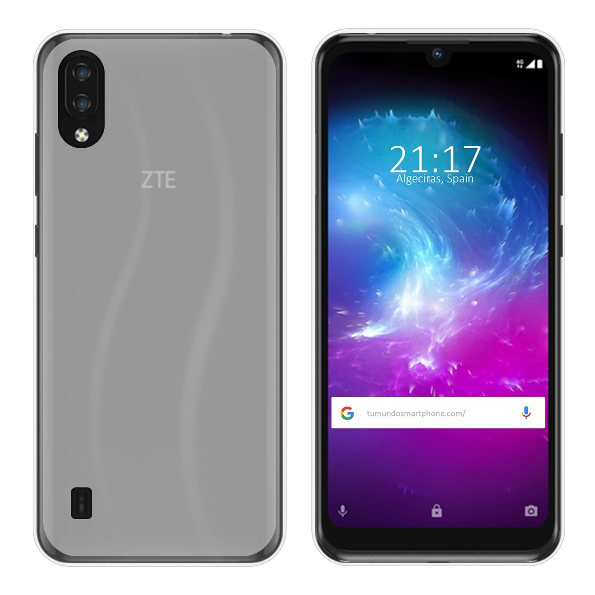 Tumundosmartphone Funda Silicona Gel TPU Transparente para Zte Blade A5 2020