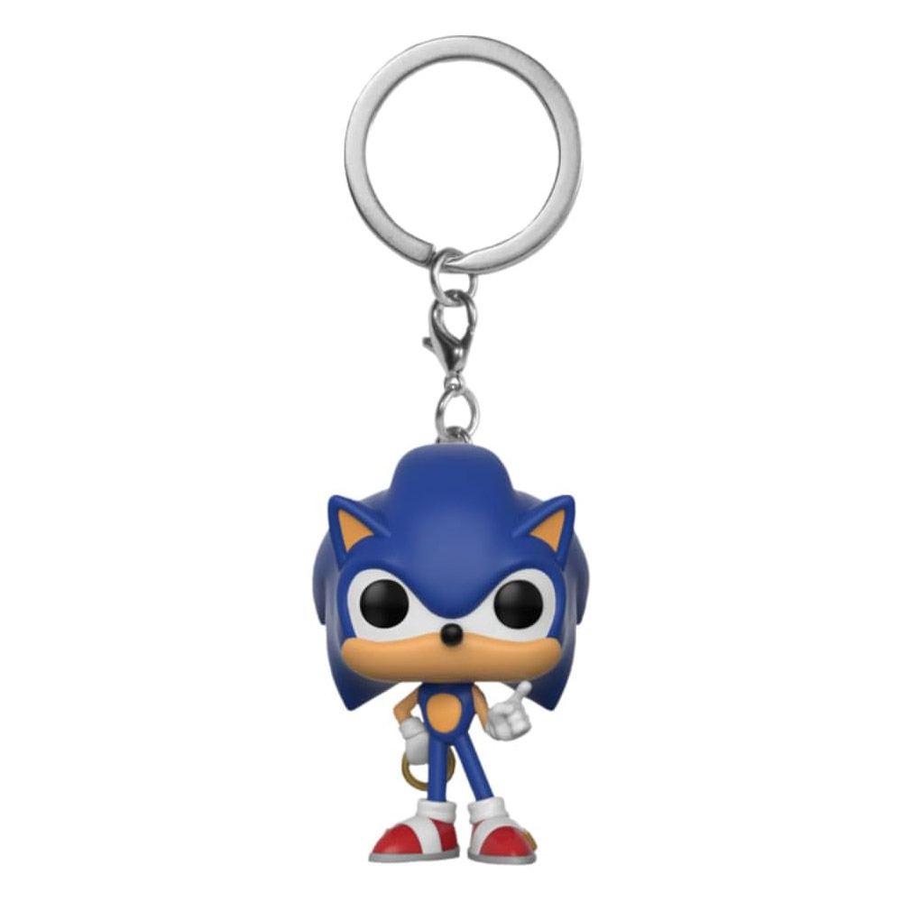 Funko Pop! Keychain, Sonic The Hedgehog: Sonic with Ring - Minifigura de Vinilo Coleccionable Llavero Original